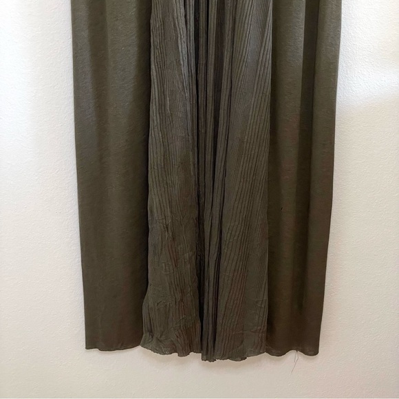 Free People Beach Always Dreamin Linen Blend Cap Sleeve Maxi Dress Army Green XS - Picture 6 of 16